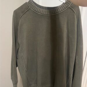 aerie olive green sweatshirt